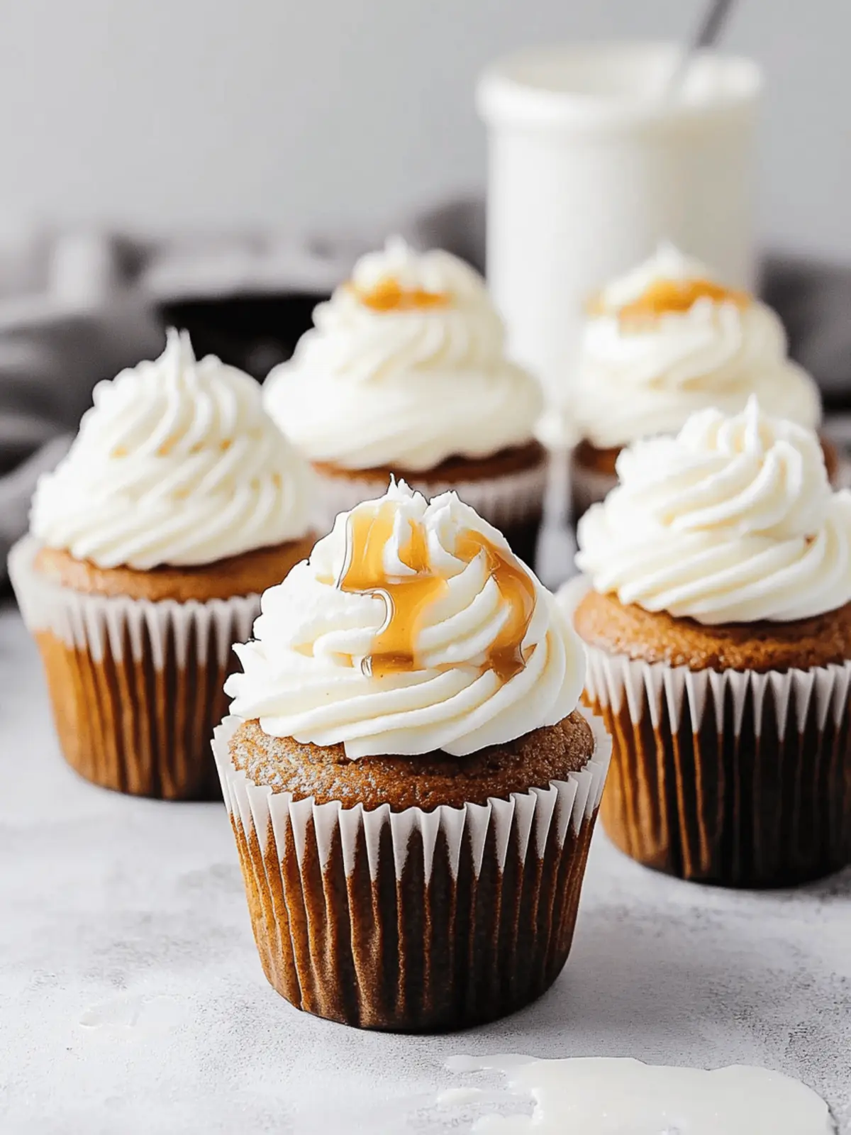 Sweet Potato Cupcakes with Salted Maple Caramel