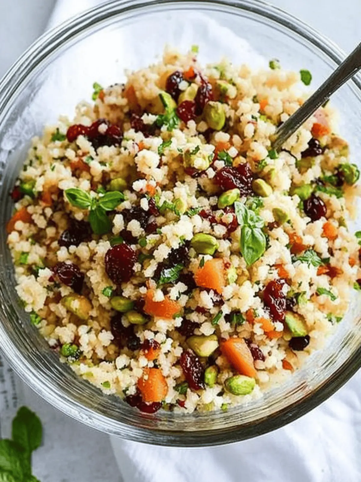 CousCous with Pistachios, Apricots and Cranberries