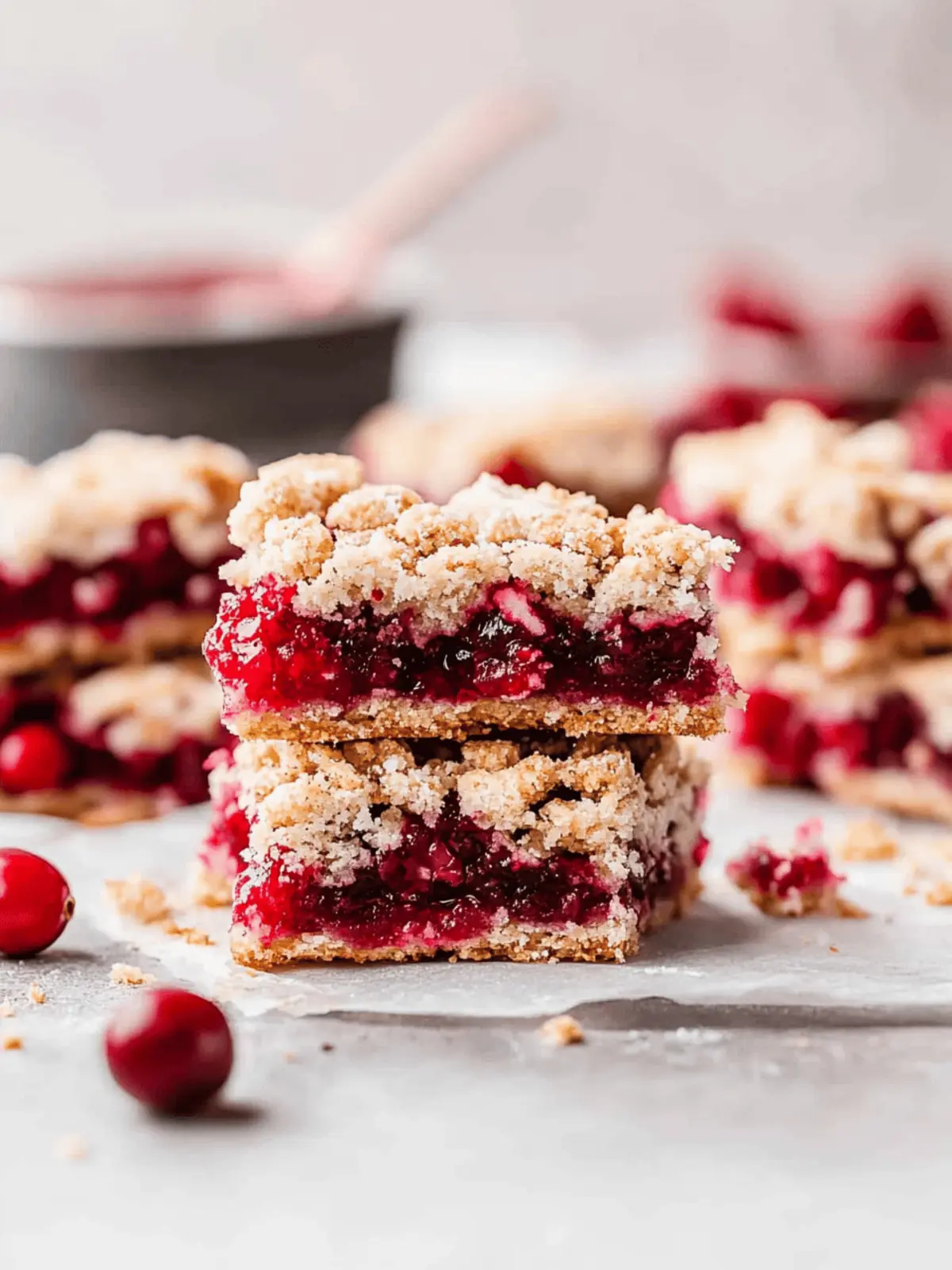 Cranberry Crumble Bars