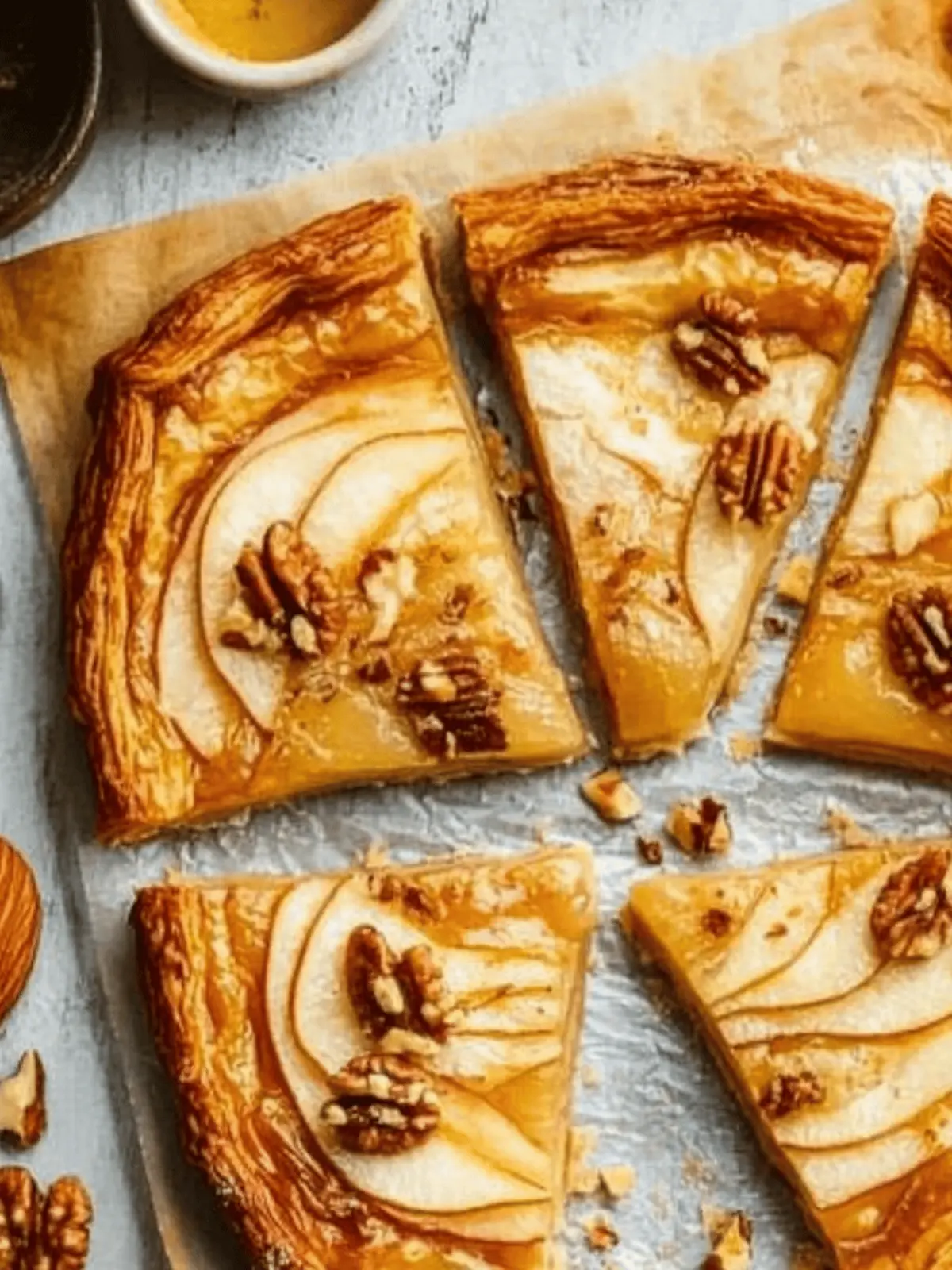 Pear, Walnut & Cheddar Puff Pastry Tart