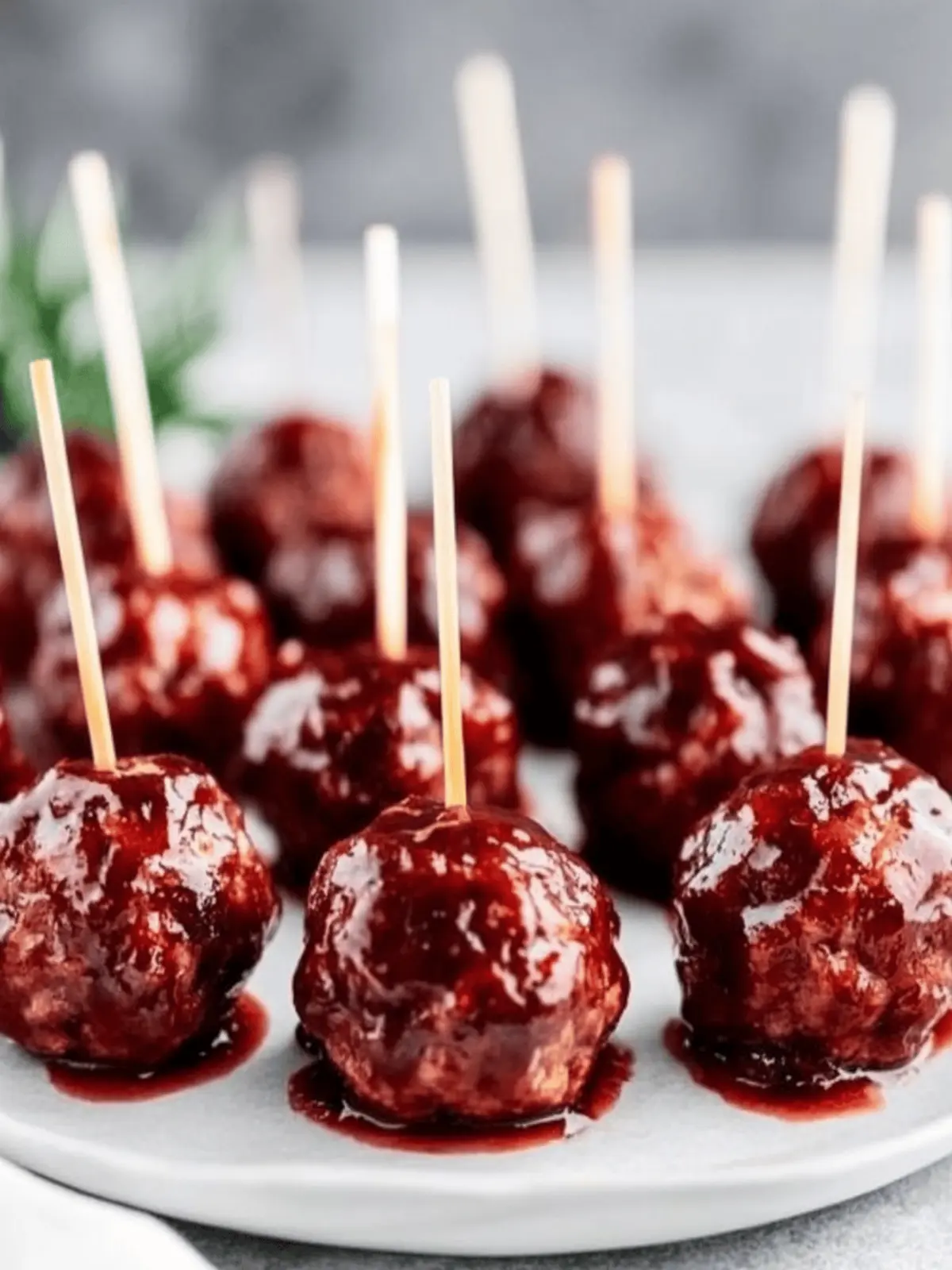 Slow Cooker Sweet & Spicy BBQ Cranberry Turkey Meatballs