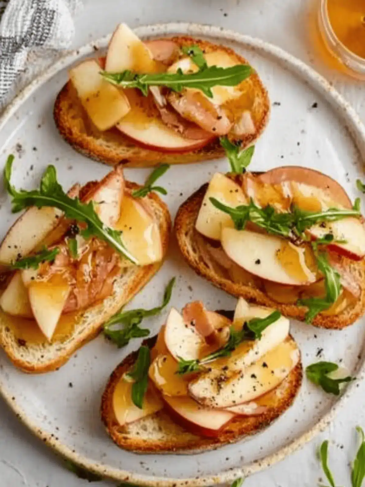 Apple & Brie Crostini with Hot Honey