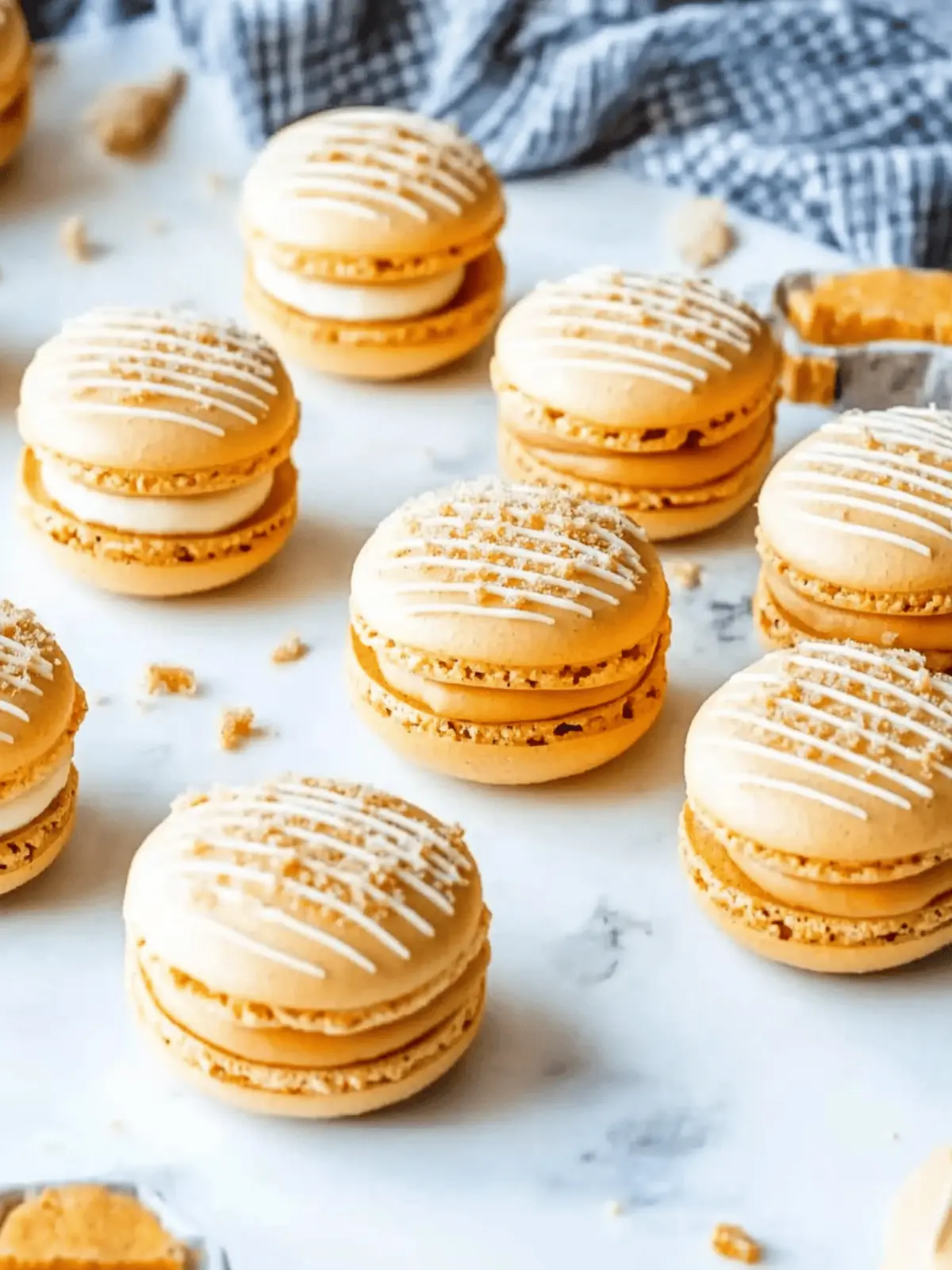 Pumpkin Cheesecake Macarons