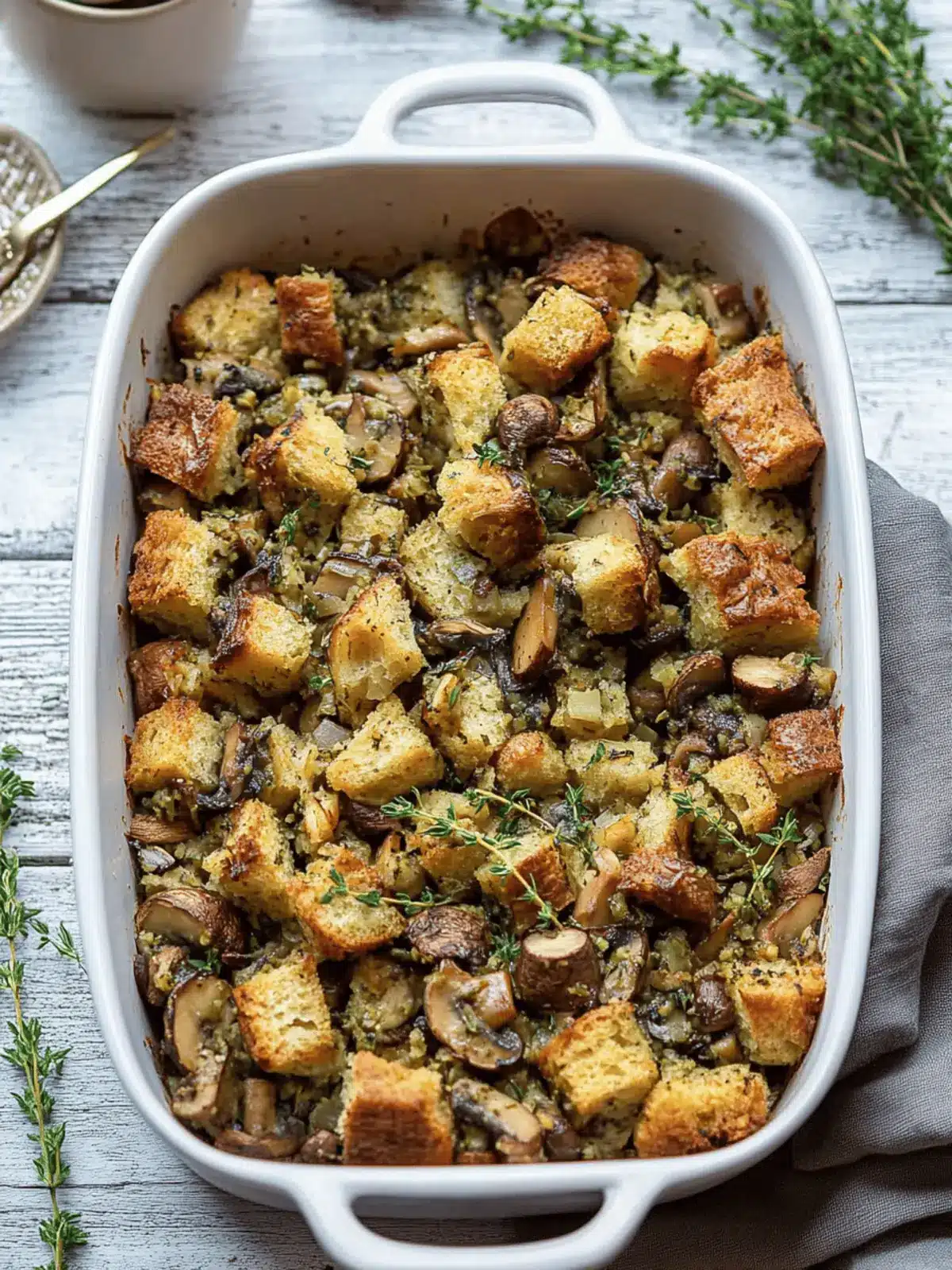 Roasted Garlic Mushroom Stuffing