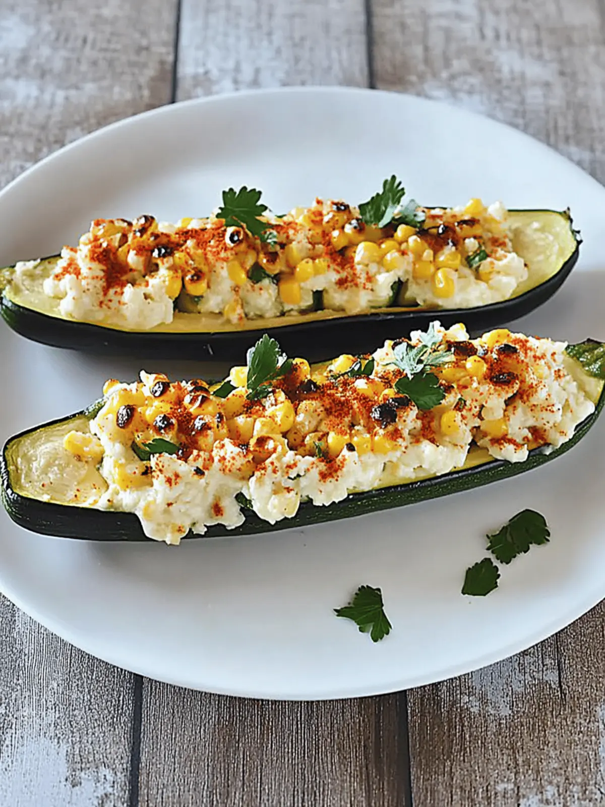 Grilled Corn-Stuffed Zucchini Boats
