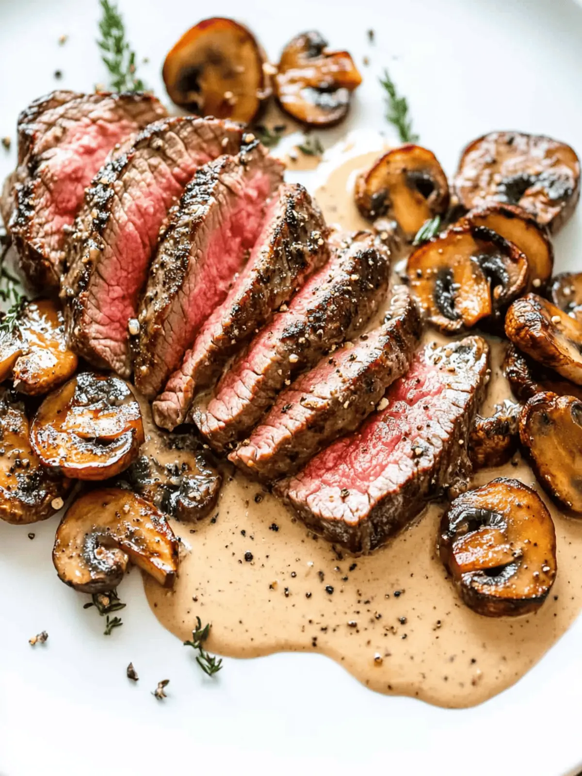 Deer Steak with Creamy Mushroom Sauce