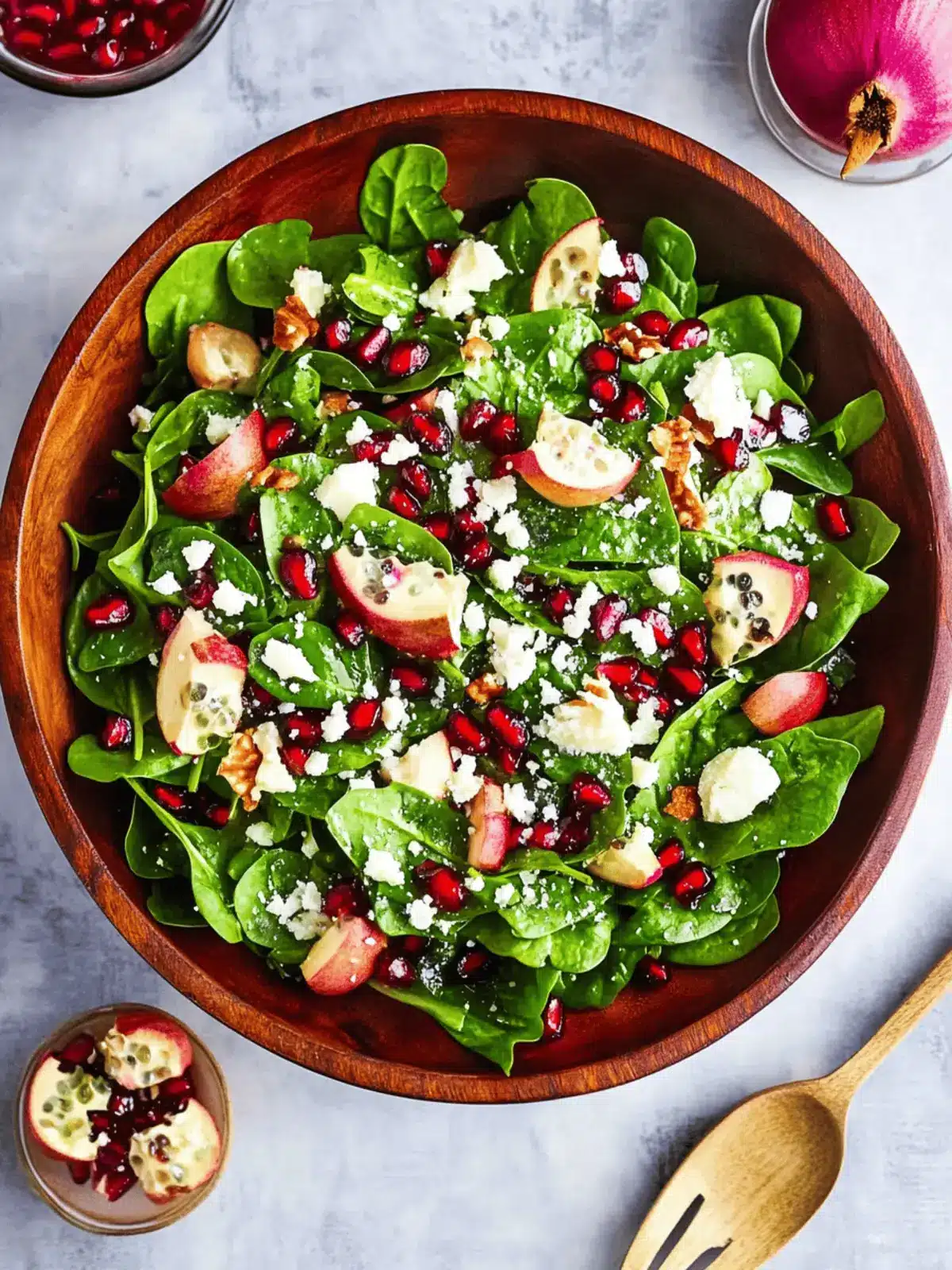 Spinach Pomegranate Salad