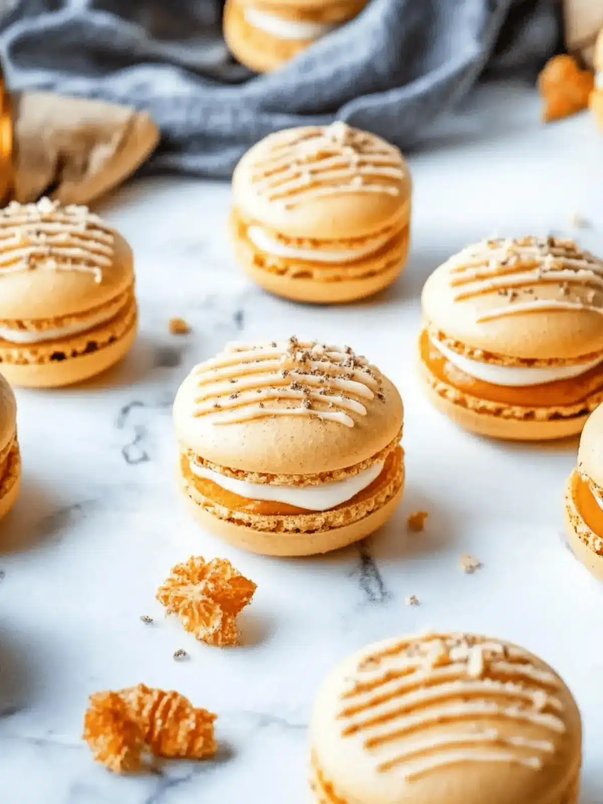 Pumpkin Cheesecake Macarons