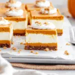 Maple Pumpkin Cheesecake Bars with Gingersnap Crust