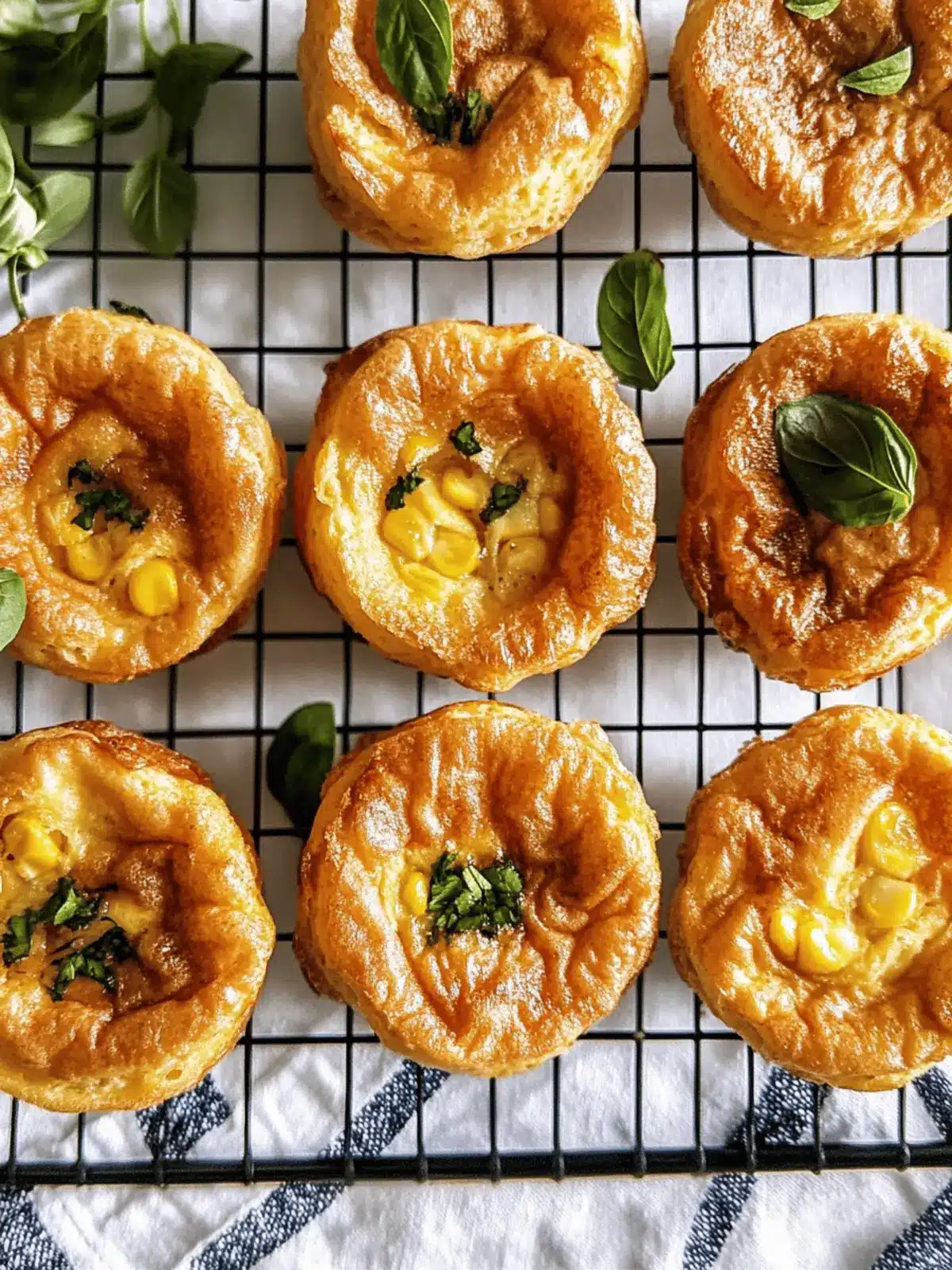 Mini Corn Soufflé Omelets