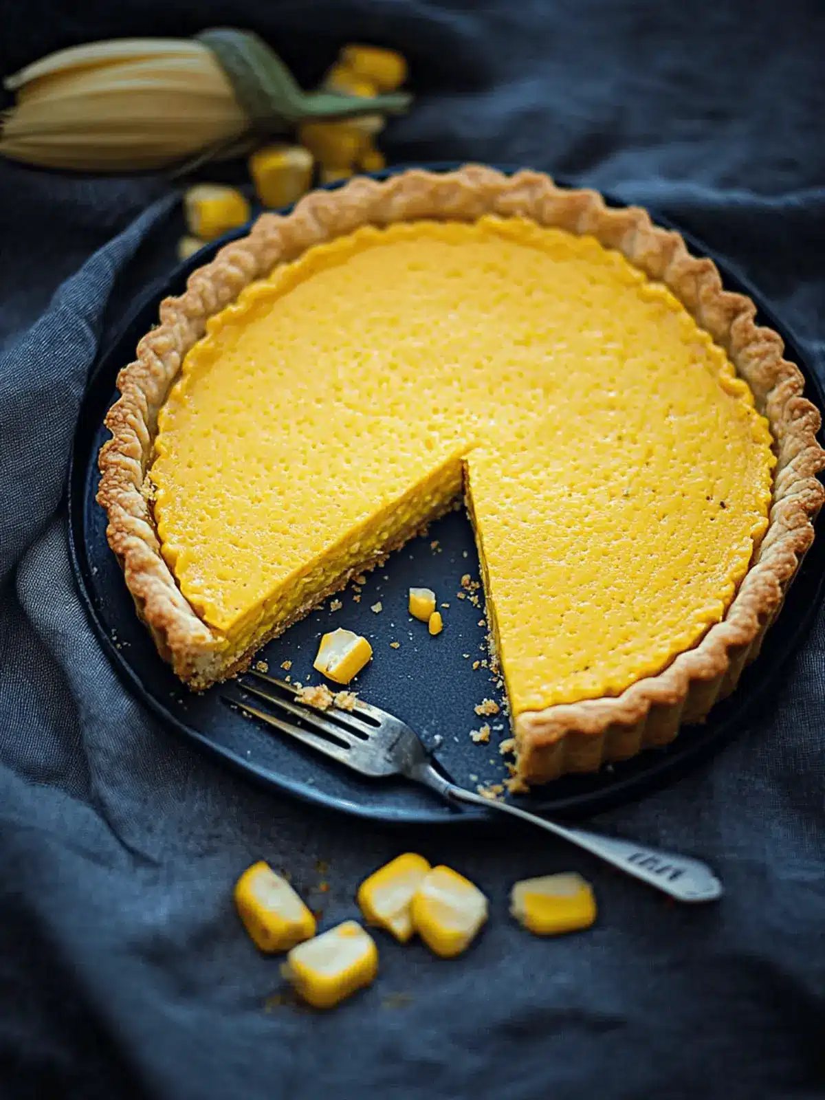corn and cardamom tart