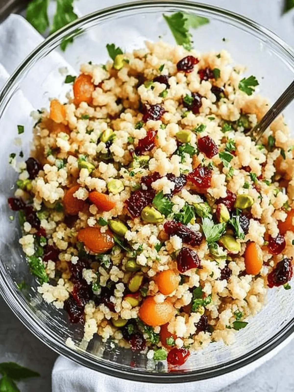 CousCous with Pistachios, Apricots and Cranberries