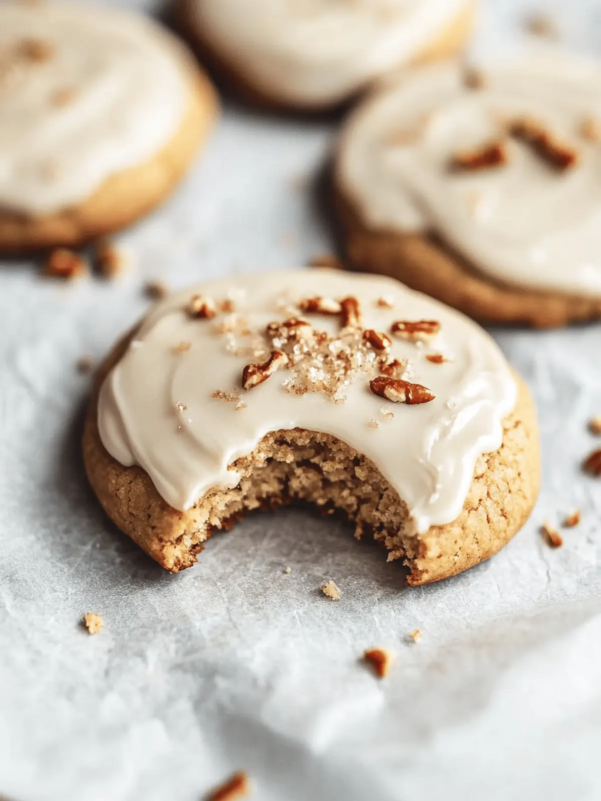 Soft Pumpkin Cookies with Salted Maple Icing
