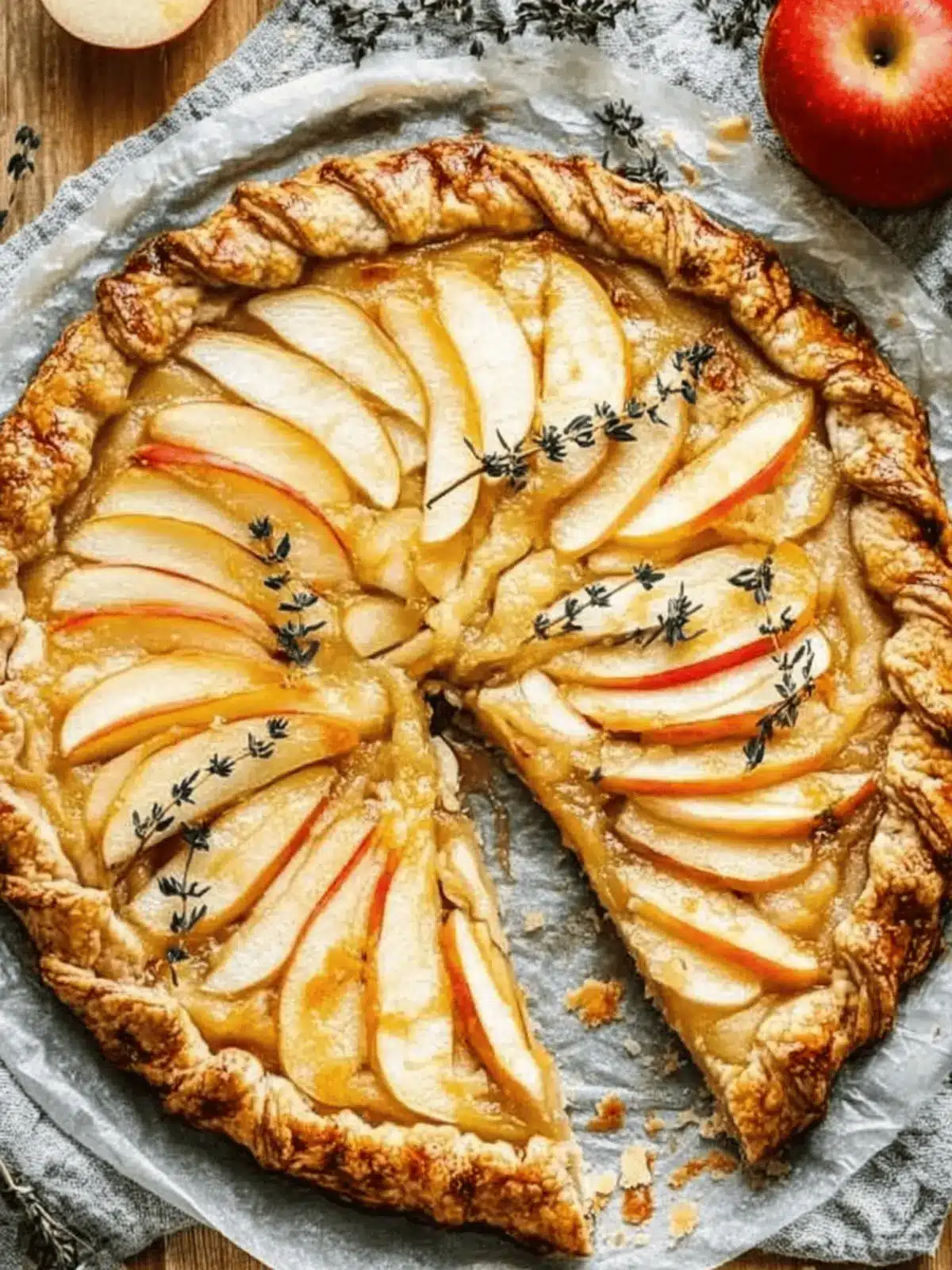 Apple Cheddar Galette with Crispy Herb Cheddar Crust