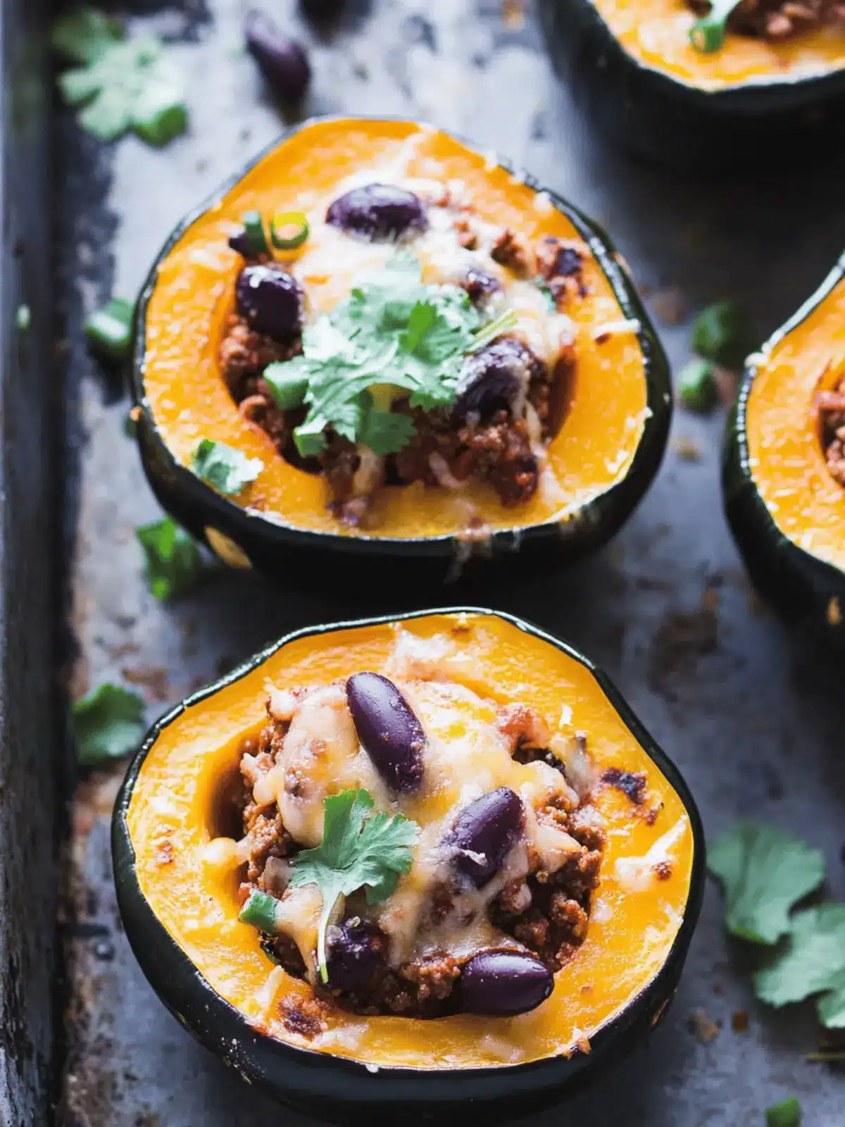 Chili Stuffed Acorn Squash