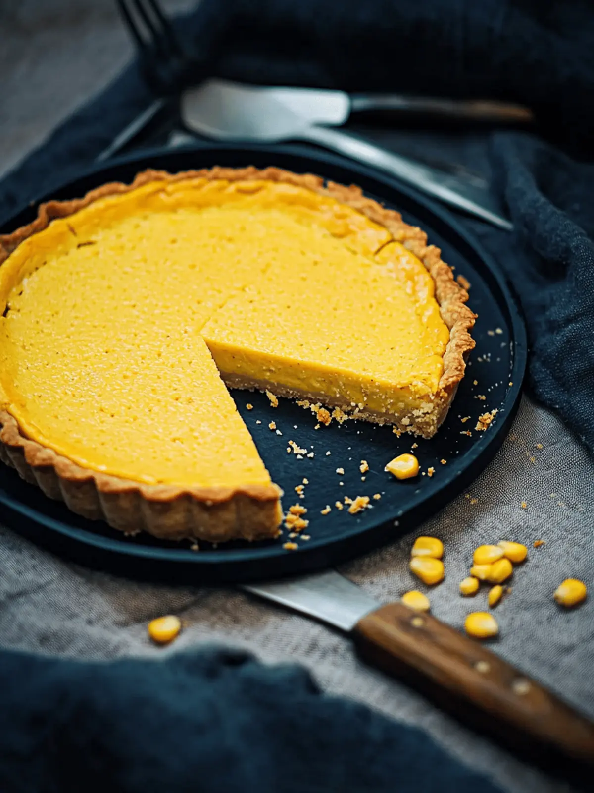 corn and cardamom tart