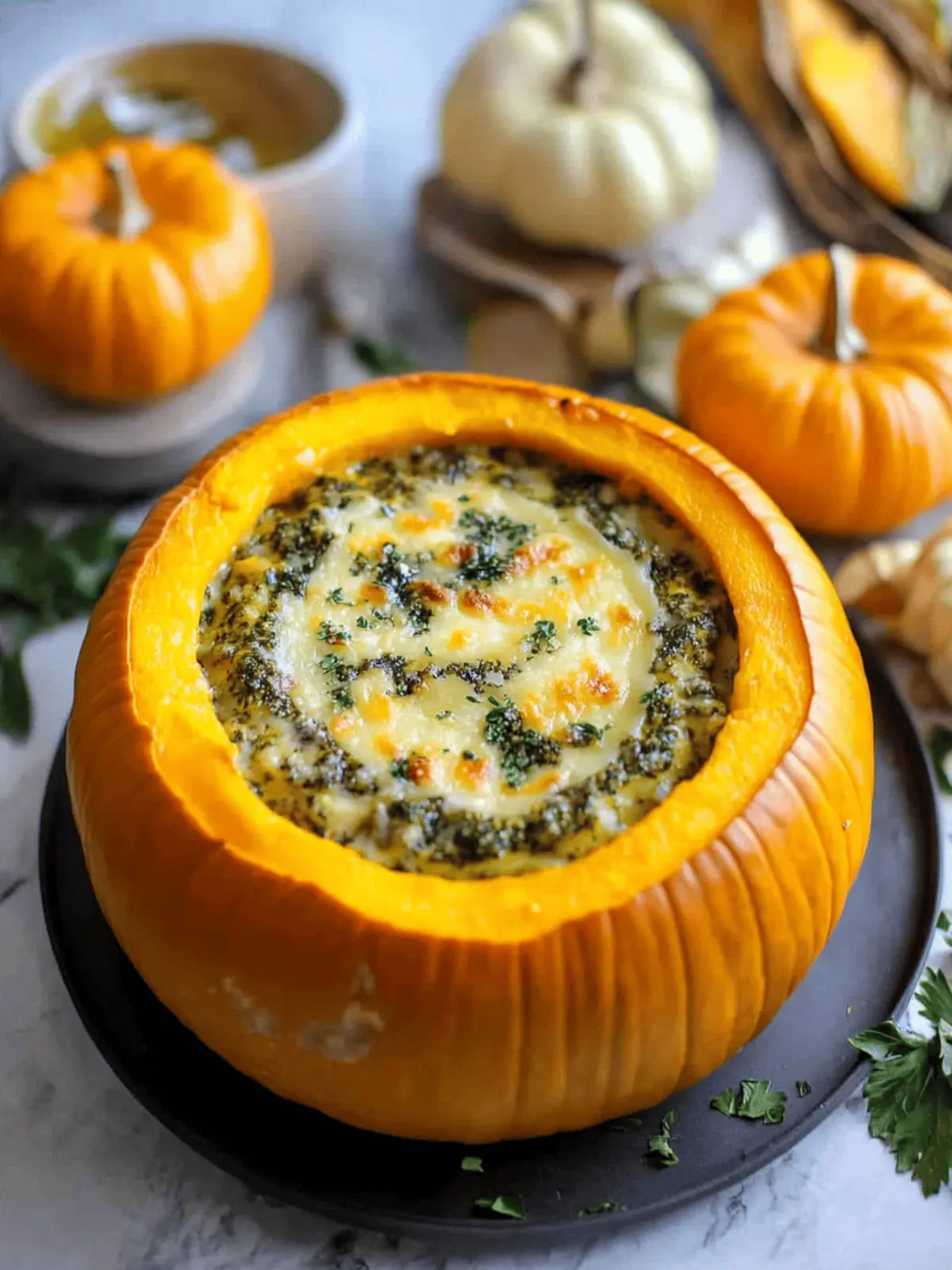 Cheese Stuffed Pumpkin