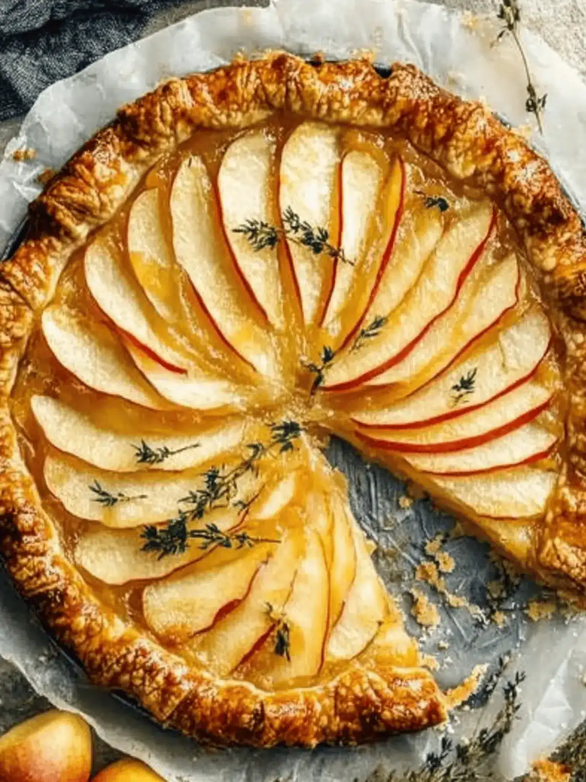 Apple Cheddar Galette with Crispy Herb Cheddar Crust