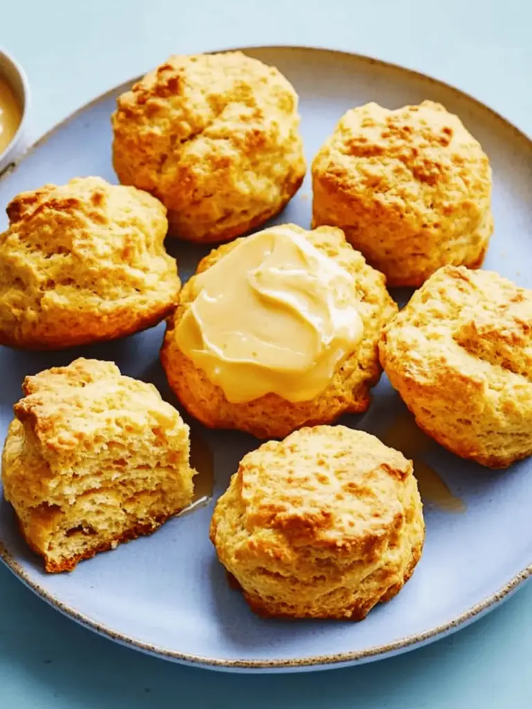 Pumpkin Biscuits With Honey Butter