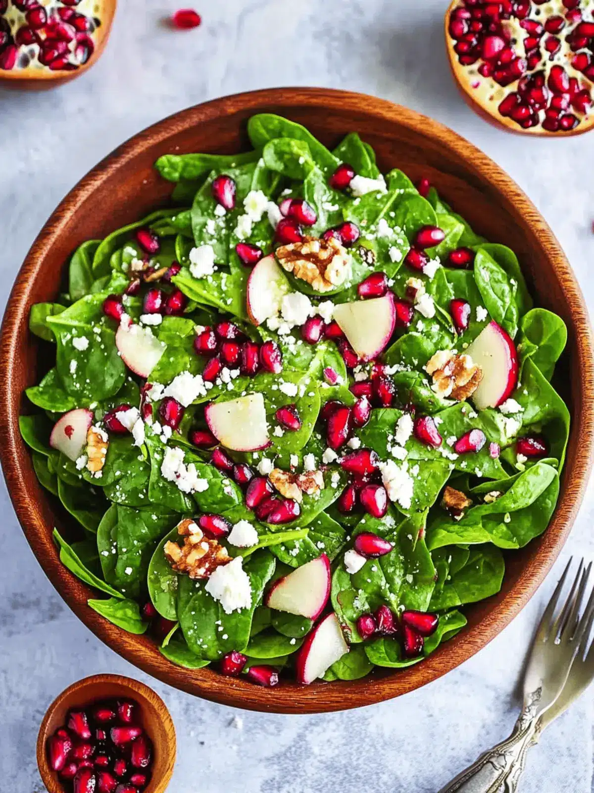 Spinach Pomegranate Salad