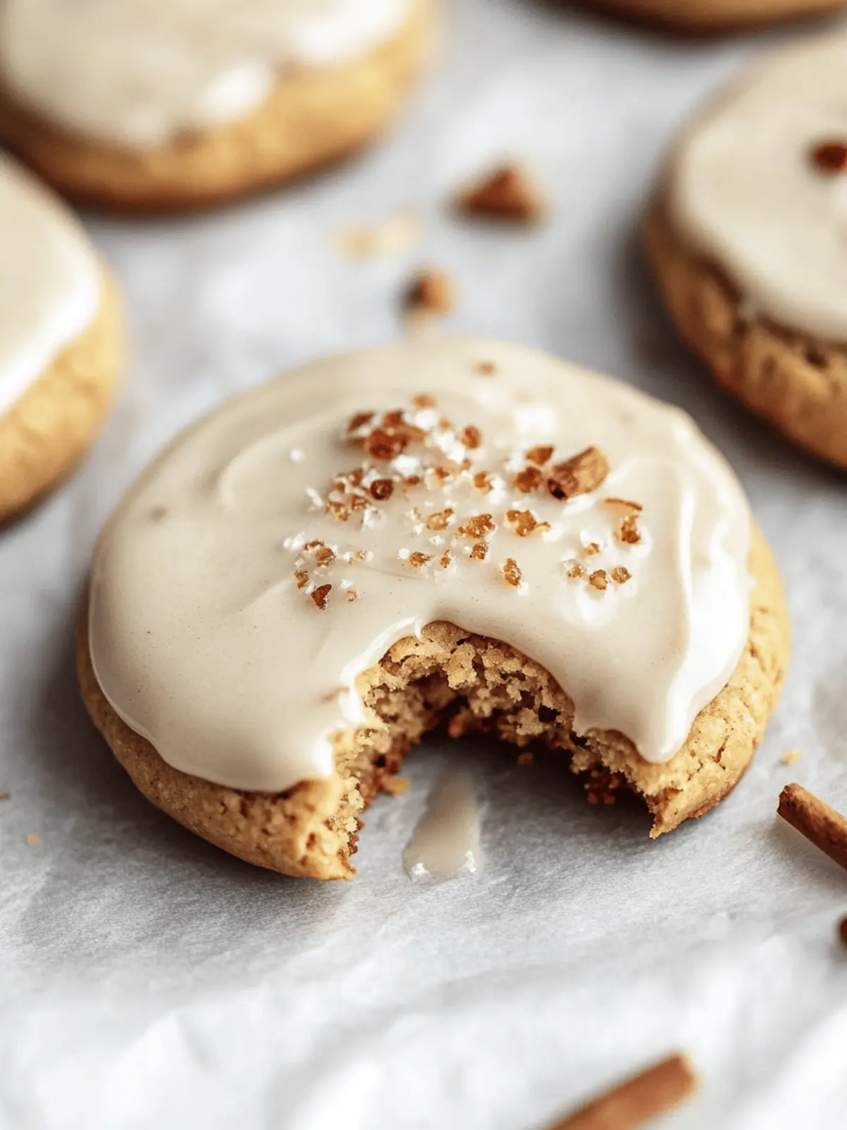 Soft Pumpkin Cookies with Salted Maple Icing