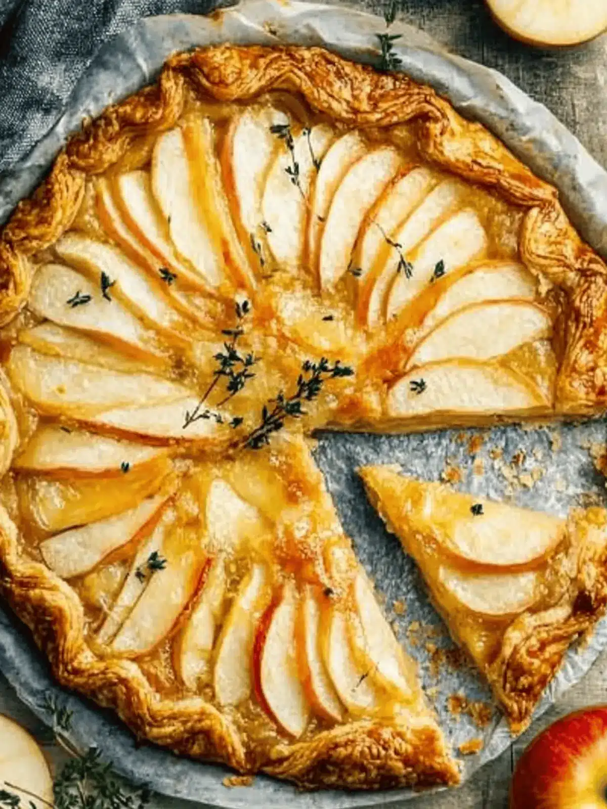Apple Cheddar Galette with Crispy Herb Cheddar Crust