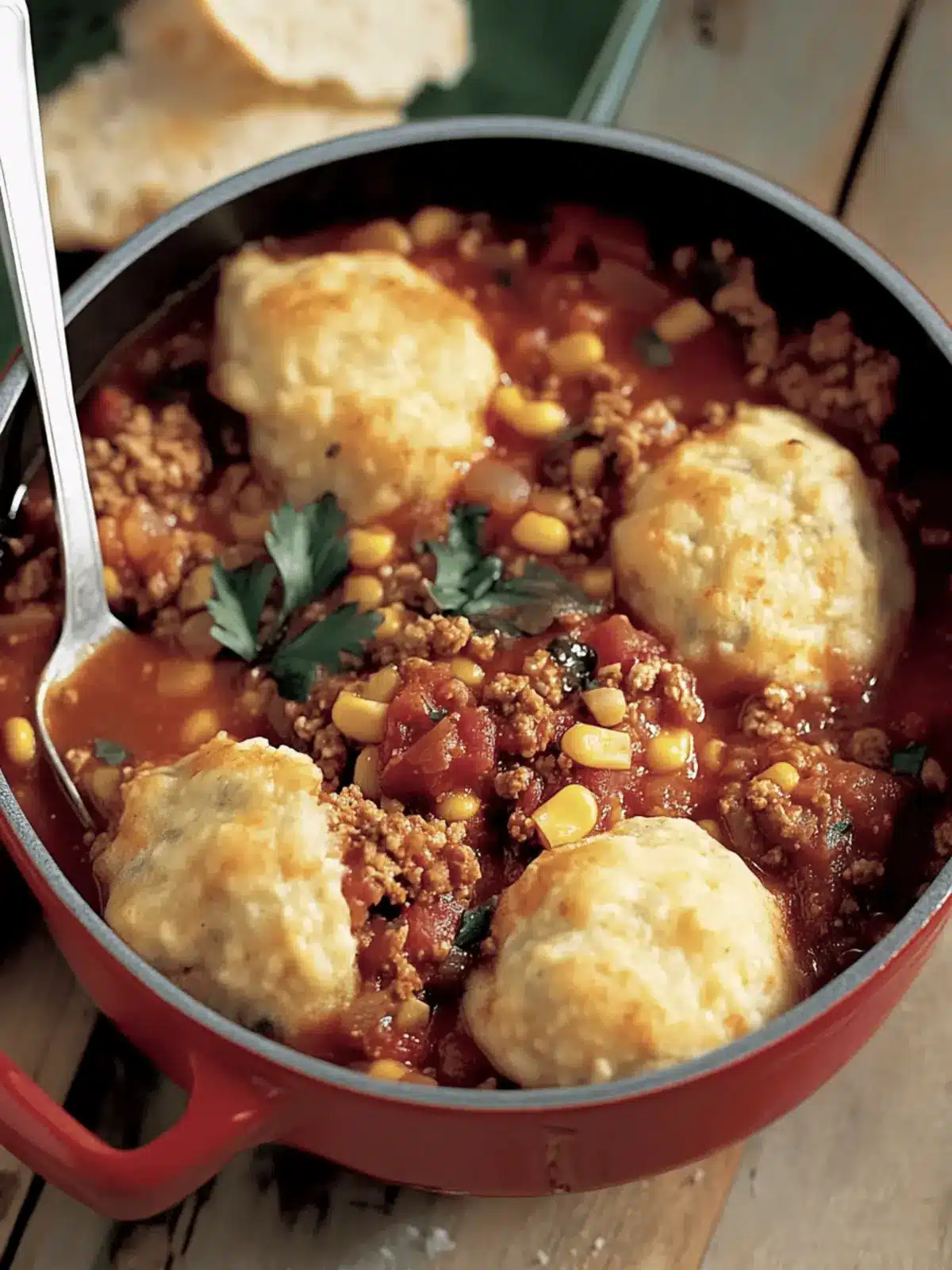 Chili with Corn Dumplings
