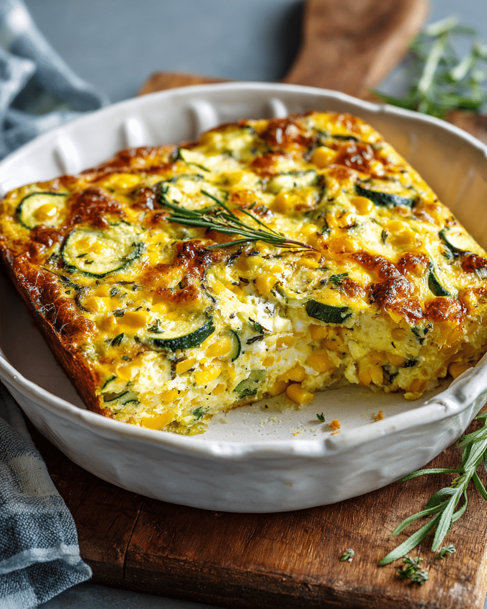 Zucchini and Corn Egg Casserole