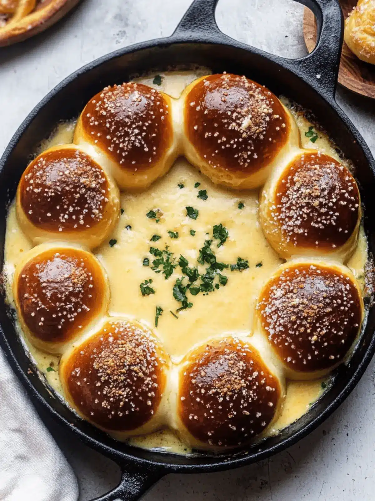 Pumpkin Beer Cheese Skillet with Soft Pretzels.