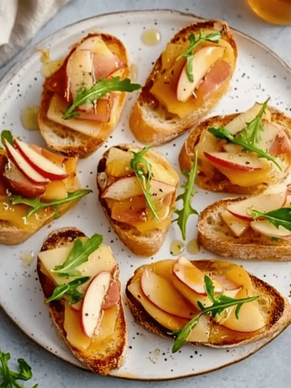 Apple & Brie Crostini with Hot Honey