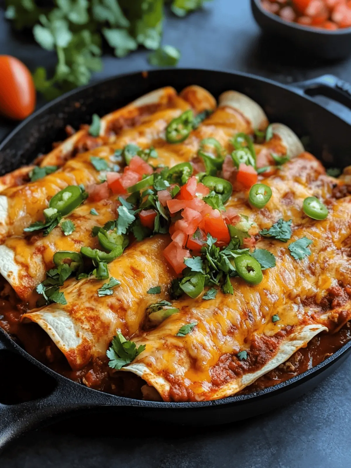 Turkey Enchiladas Skillet