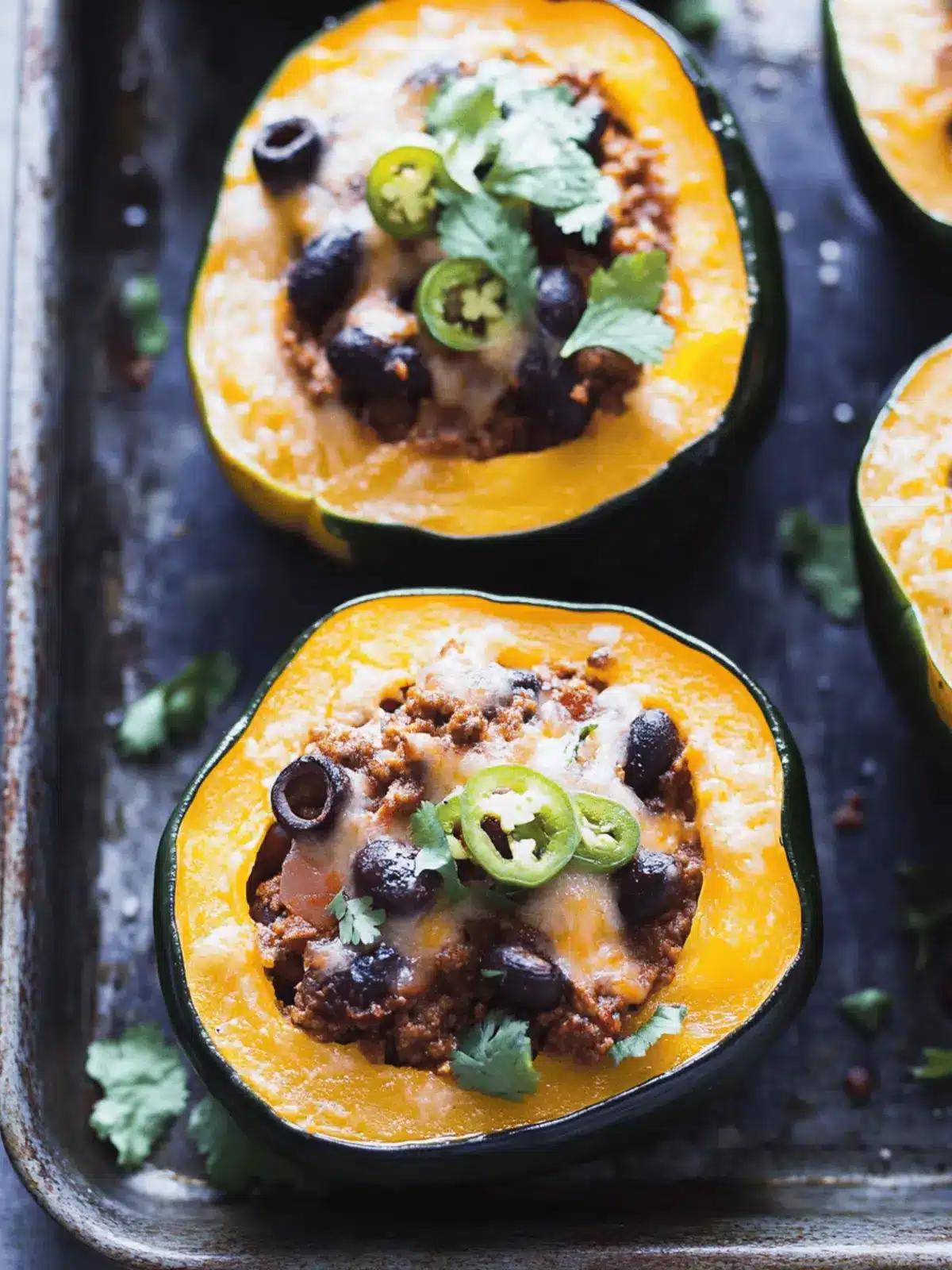 Chili Stuffed Acorn Squash