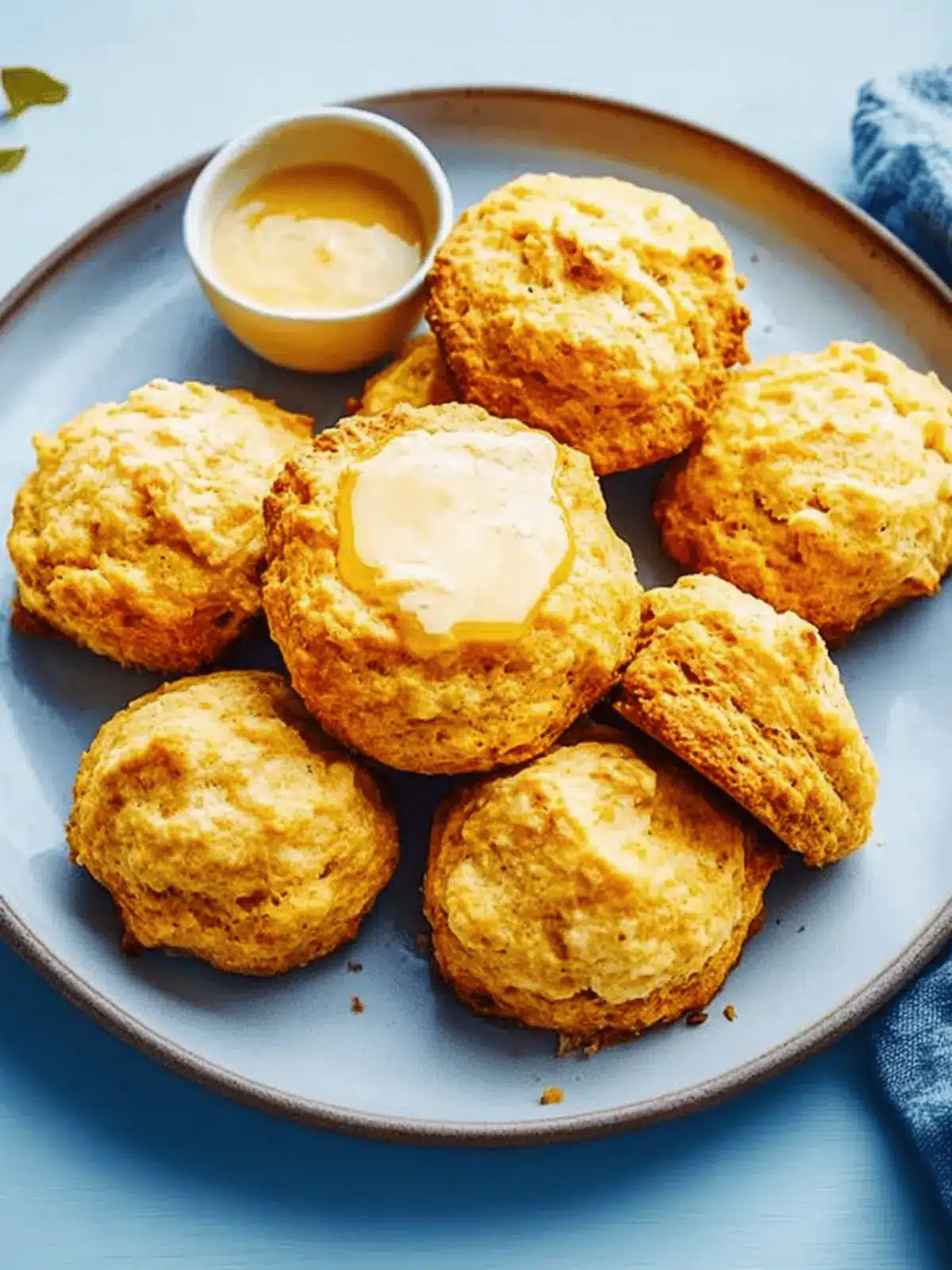 Pumpkin Biscuits With Honey Butter