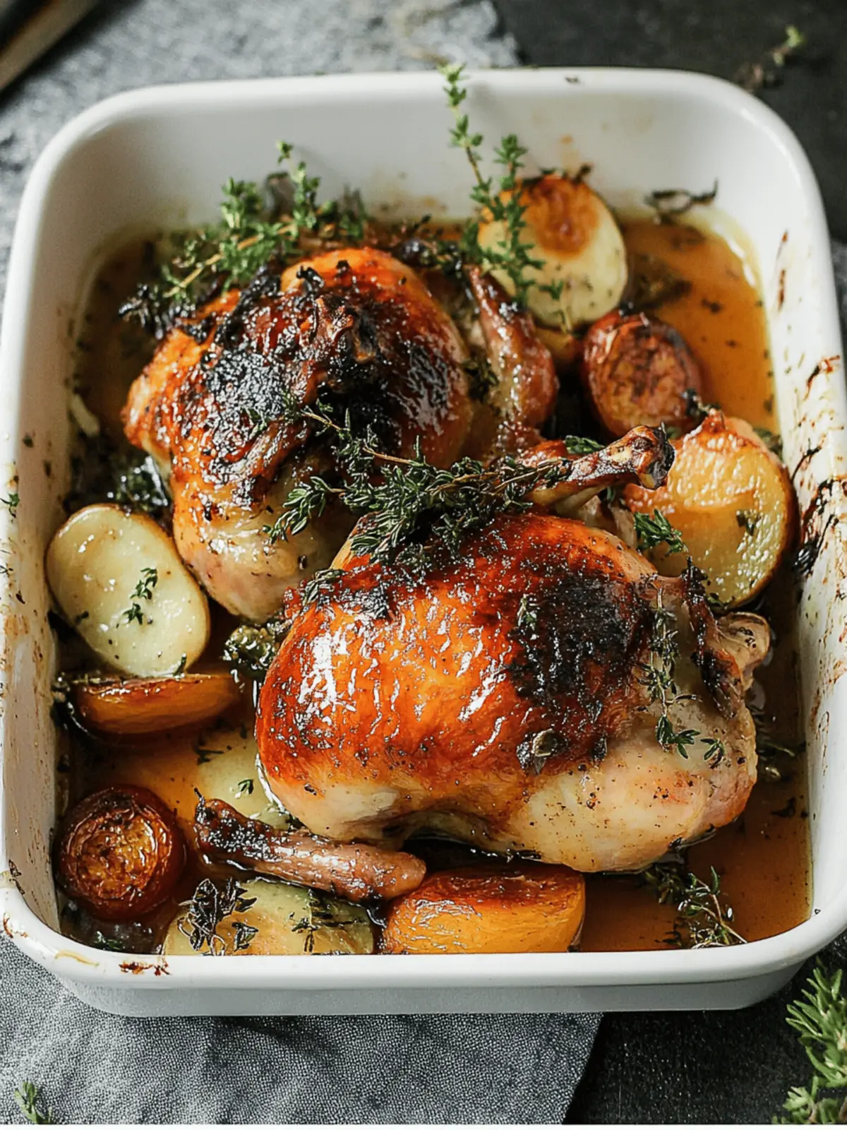 Cider Maple Oven Roasted Cornish Hen