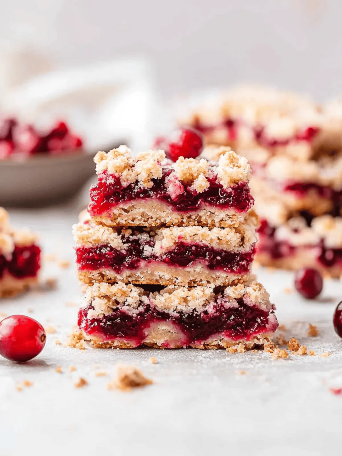Cranberry Crumble Bars