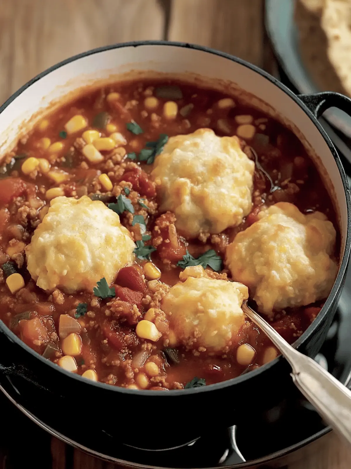 Chili with Corn Dumplings