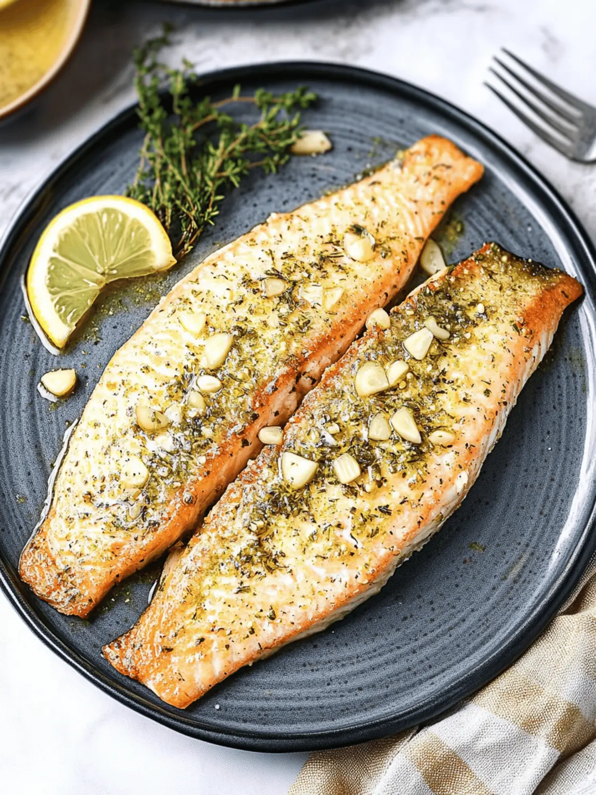 Baked Rainbow Trout With Garlic Butter