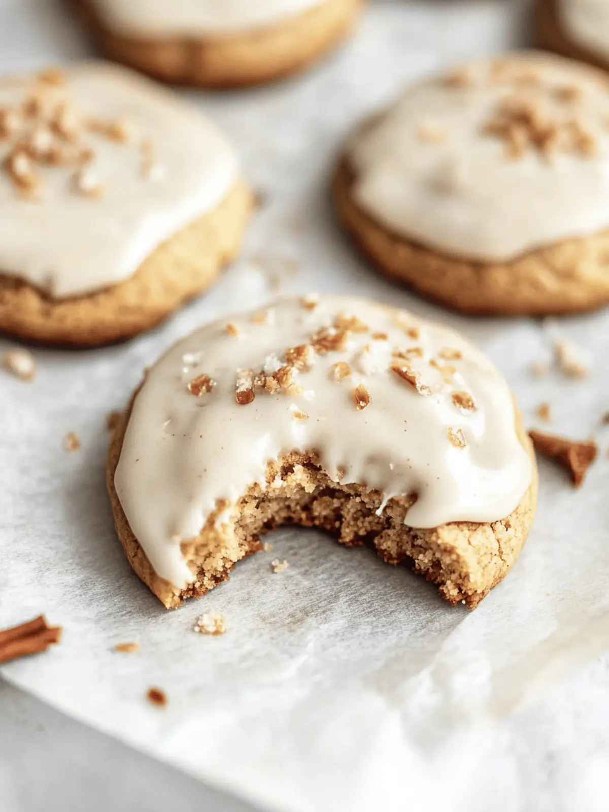 Soft Pumpkin Cookies with Salted Maple Icing