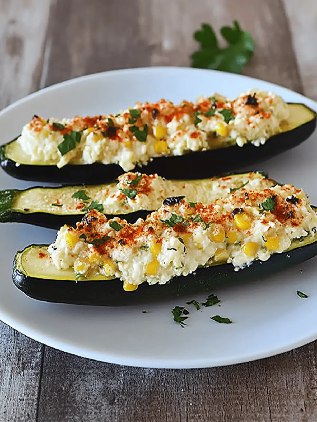 Grilled Corn-Stuffed Zucchini Boats