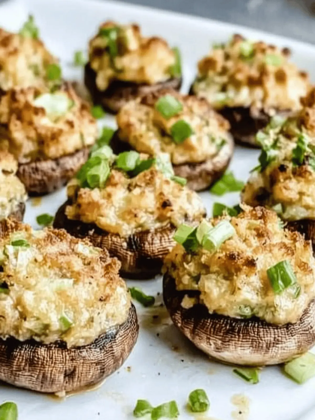 Scallion Jalapeño Popper Stuffed Mushrooms
