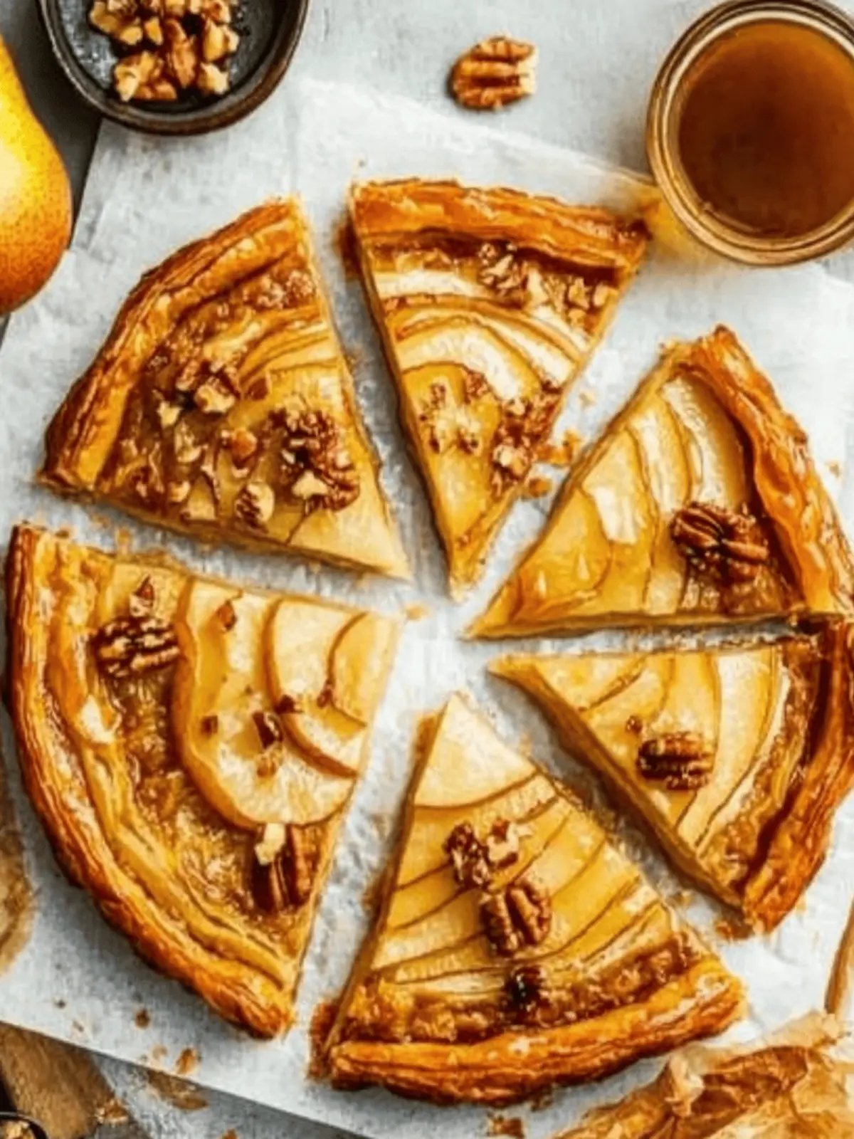 Pear, Walnut & Cheddar Puff Pastry Tart