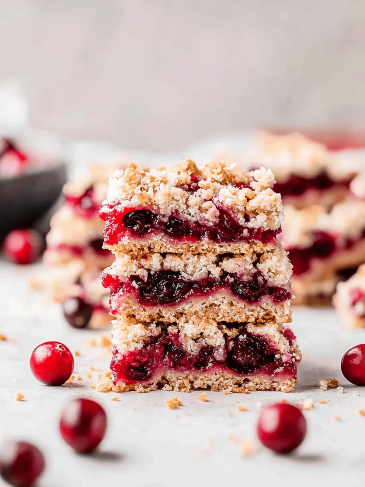 Cranberry Crumble Bars