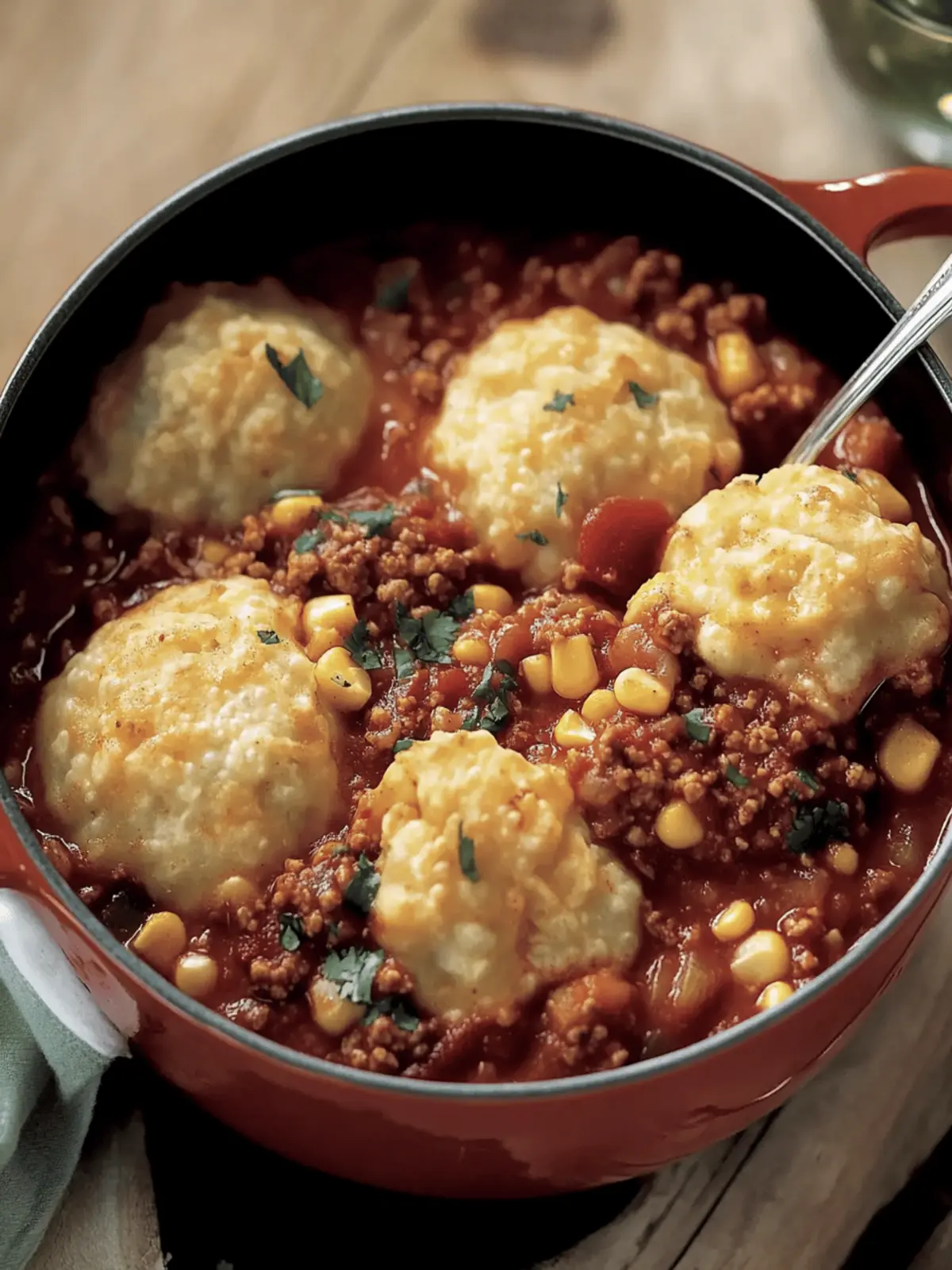 Chili with Corn Dumplings