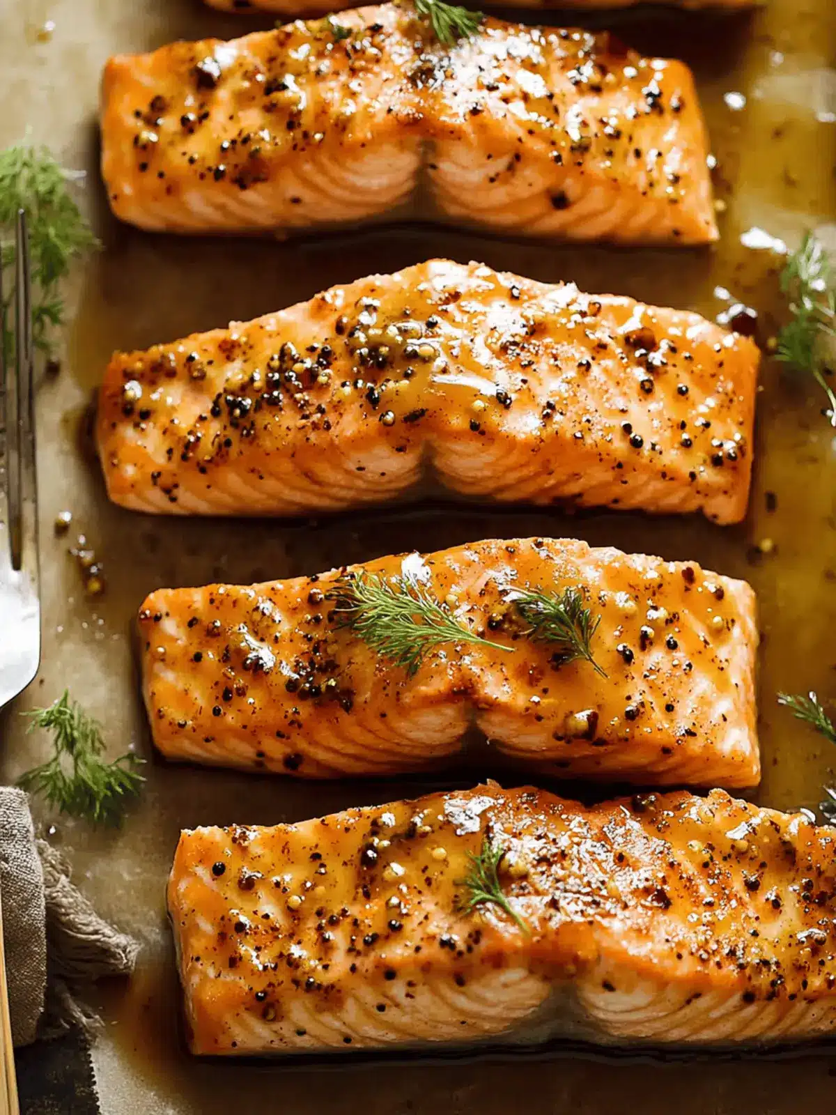 Maple Mustard Glazed Salmon