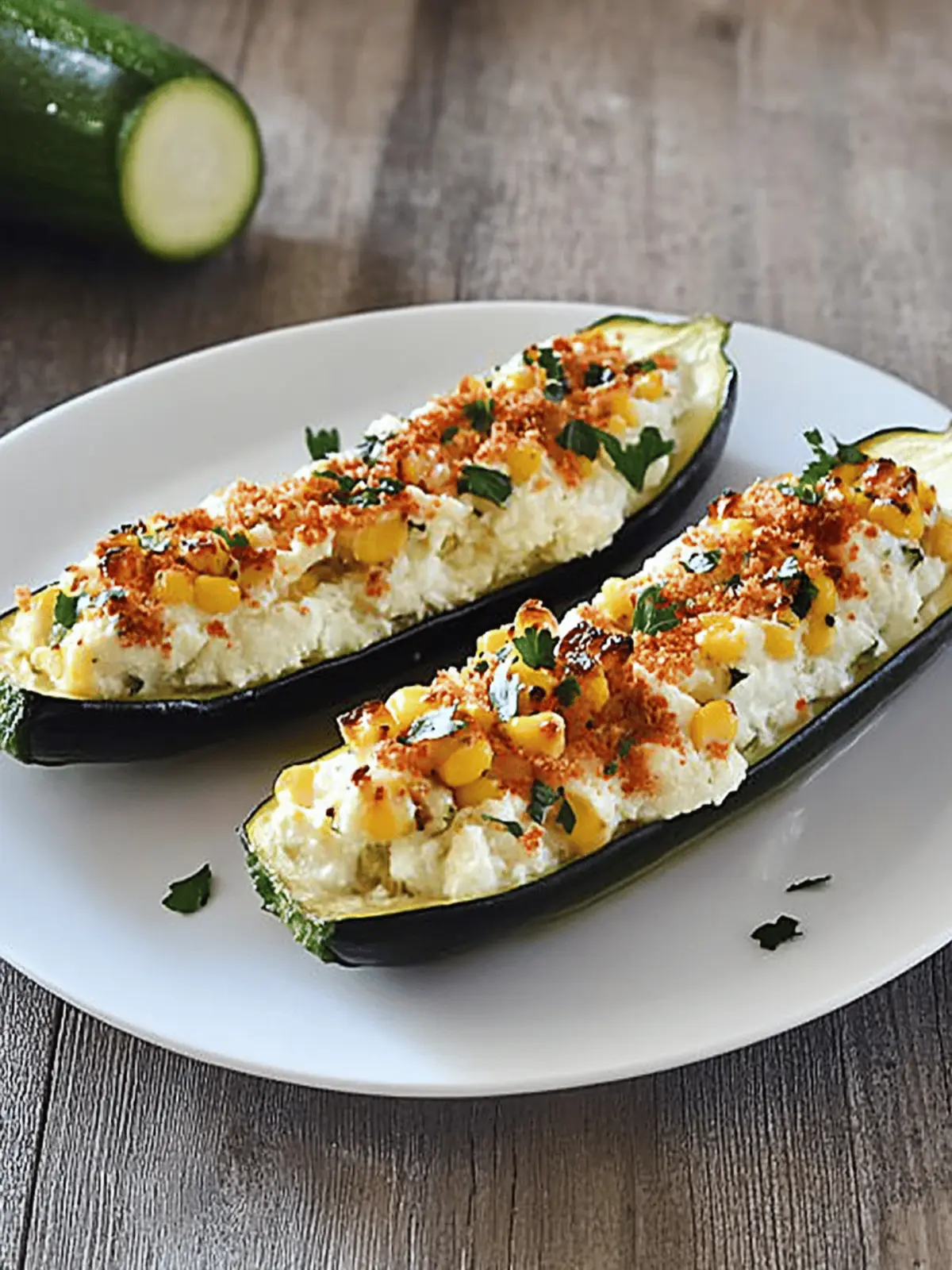 Grilled Corn-Stuffed Zucchini Boats