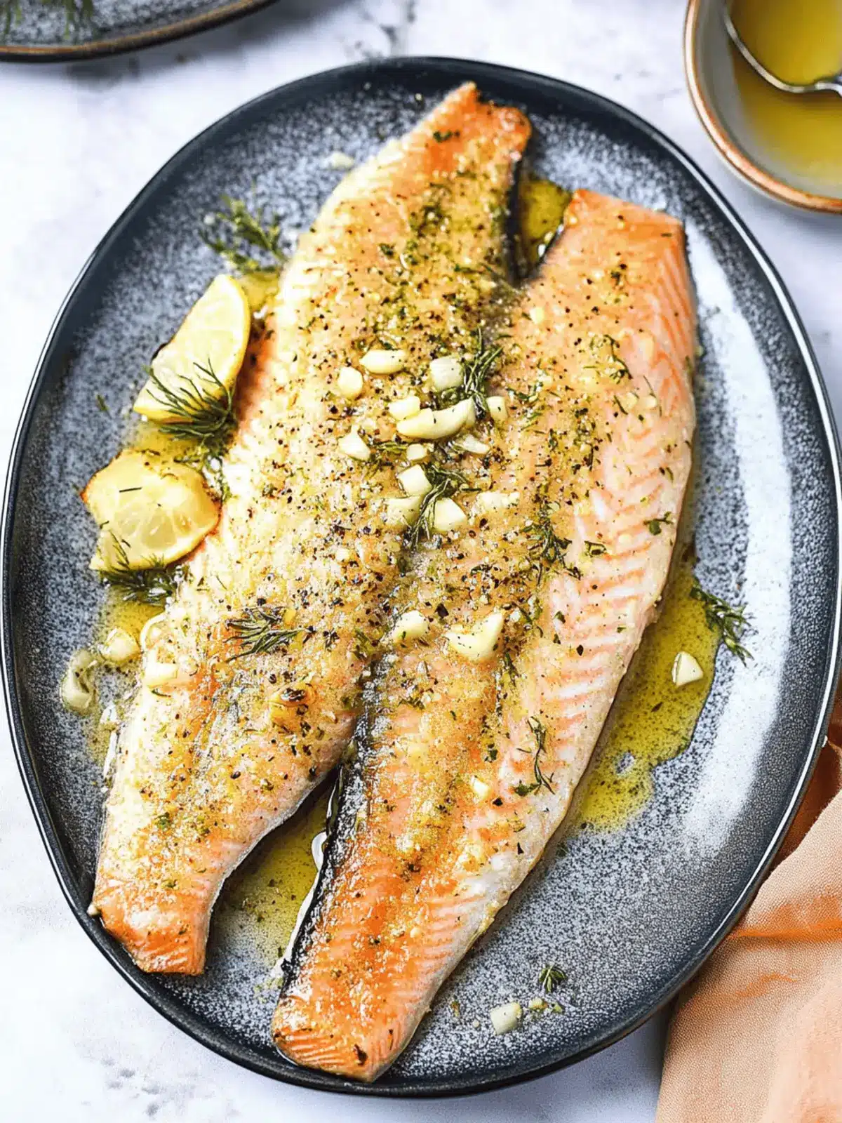 Baked Rainbow Trout With Garlic Butter