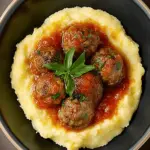 Classic Meatballs on Cheesy Polenta