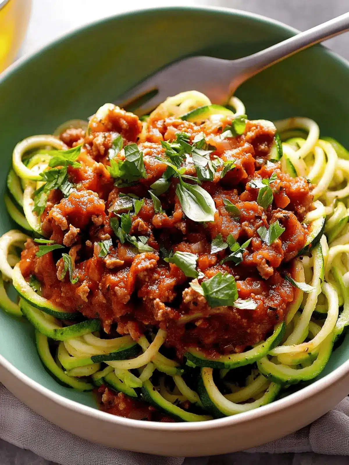 Arrabbiata Sauce with Zucchini Noodles