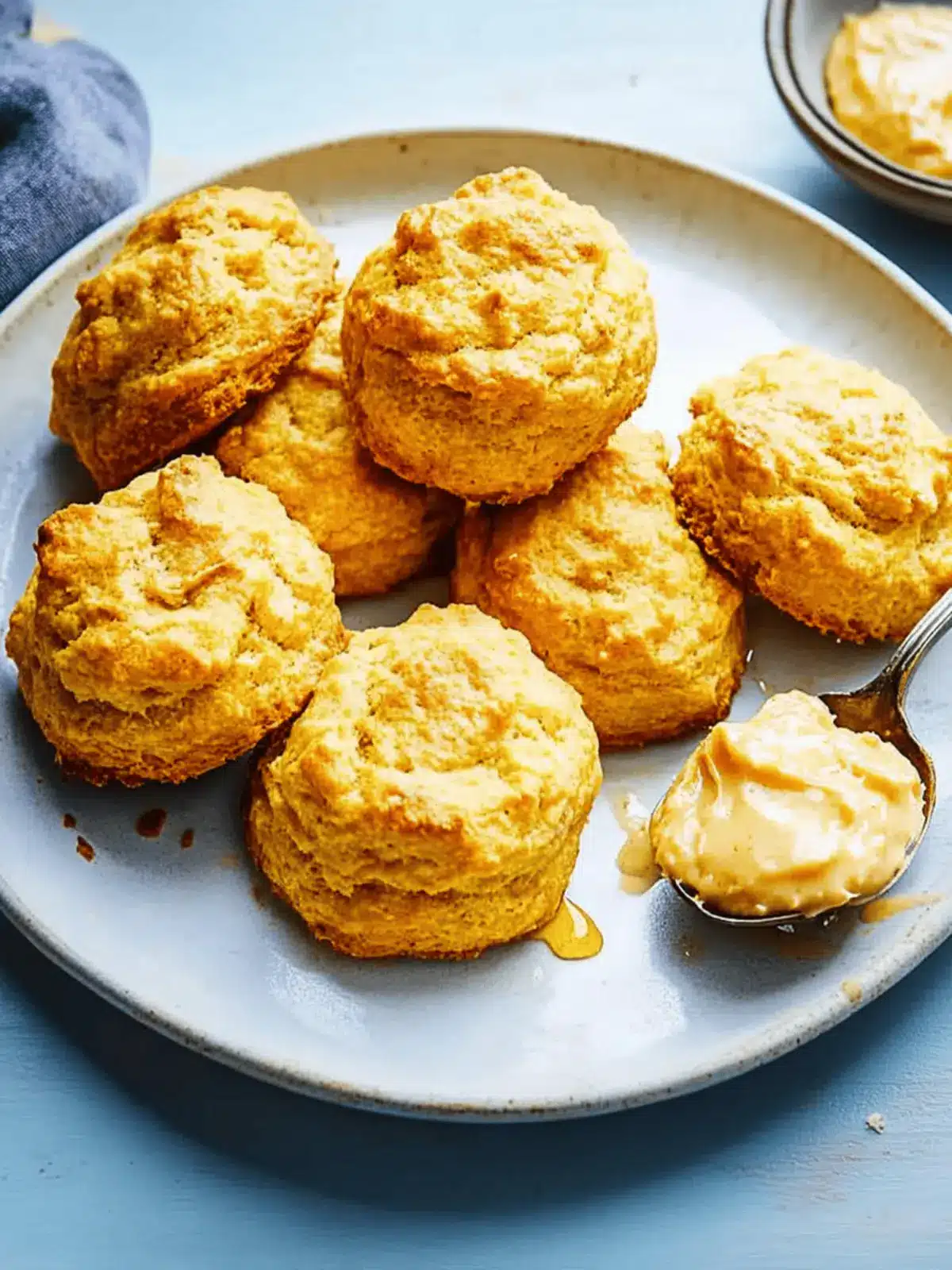 Pumpkin Biscuits With Honey Butter