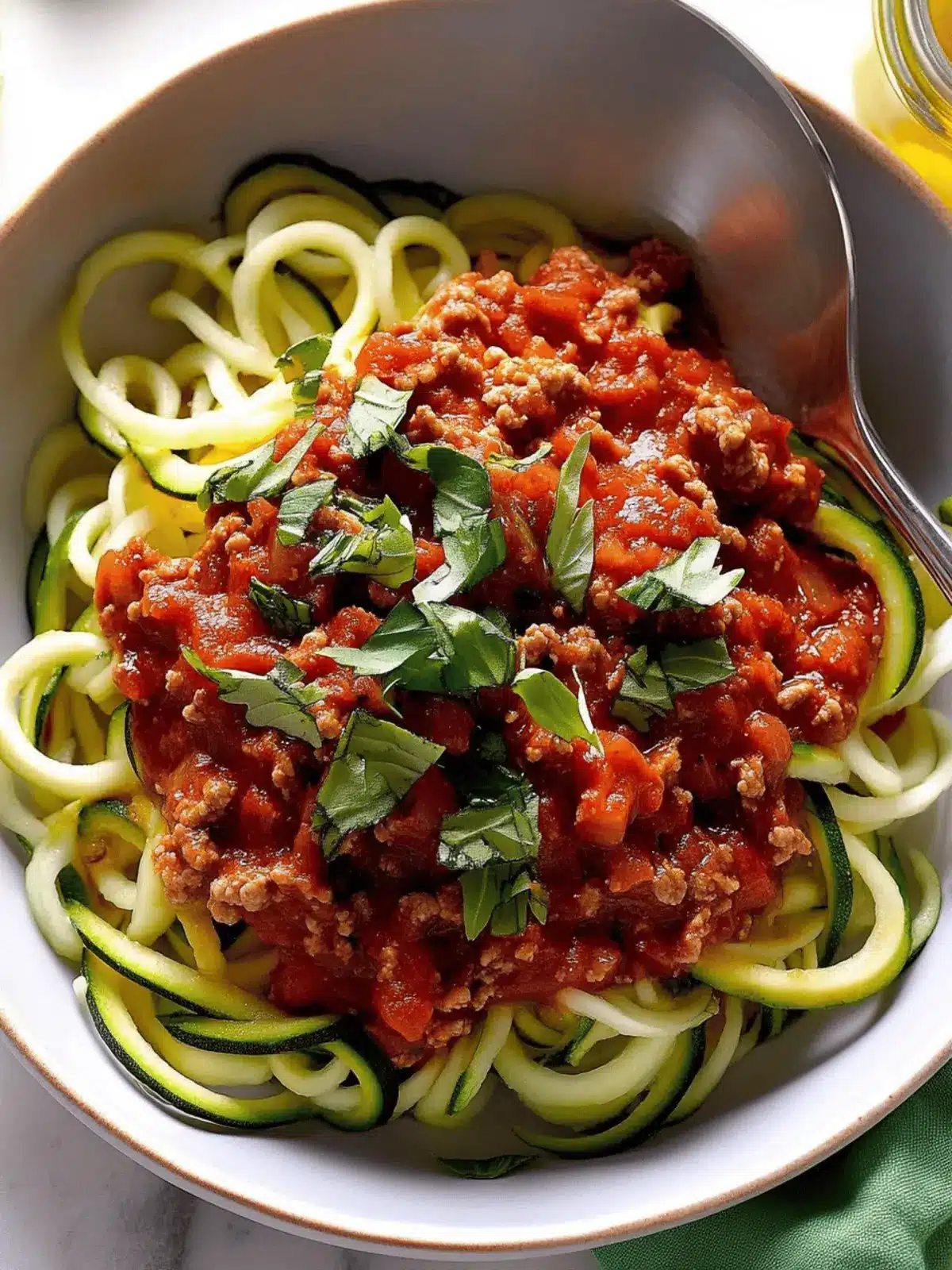 Arrabbiata Sauce with Zucchini Noodles